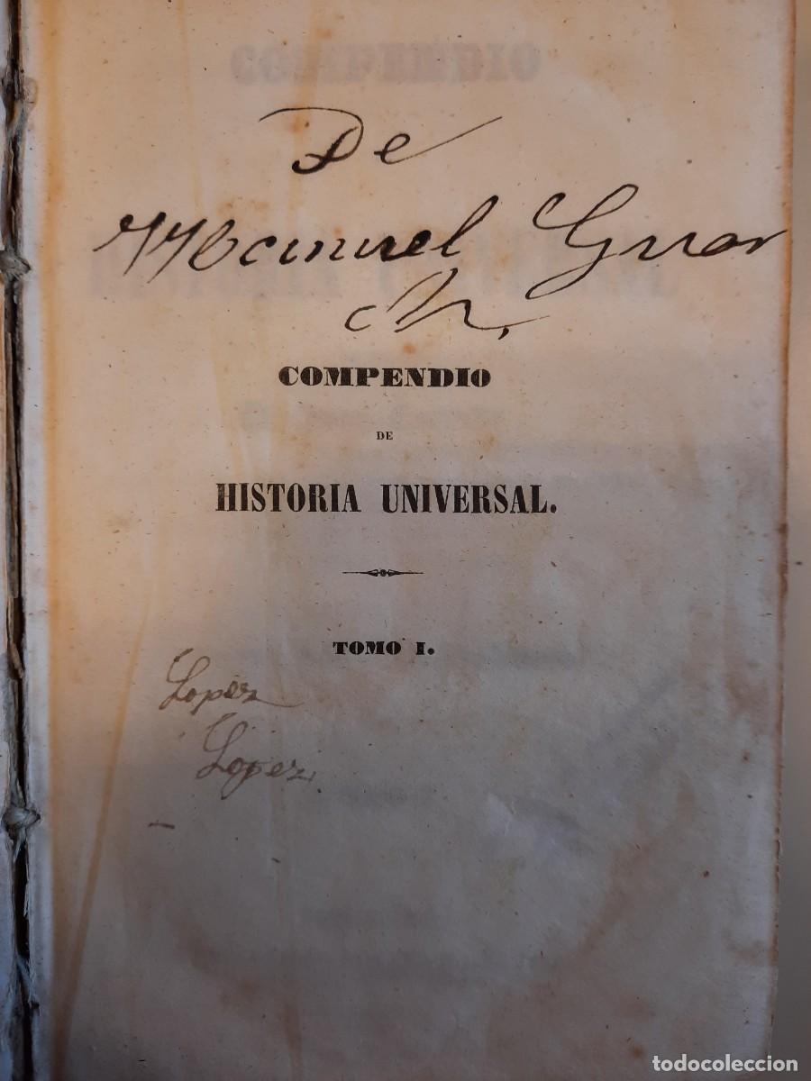 Libros de segunda mano: LIBRO. Compendio de historia universal. Juan Cortada. Tomos I, II y III. 1852 - Foto 2