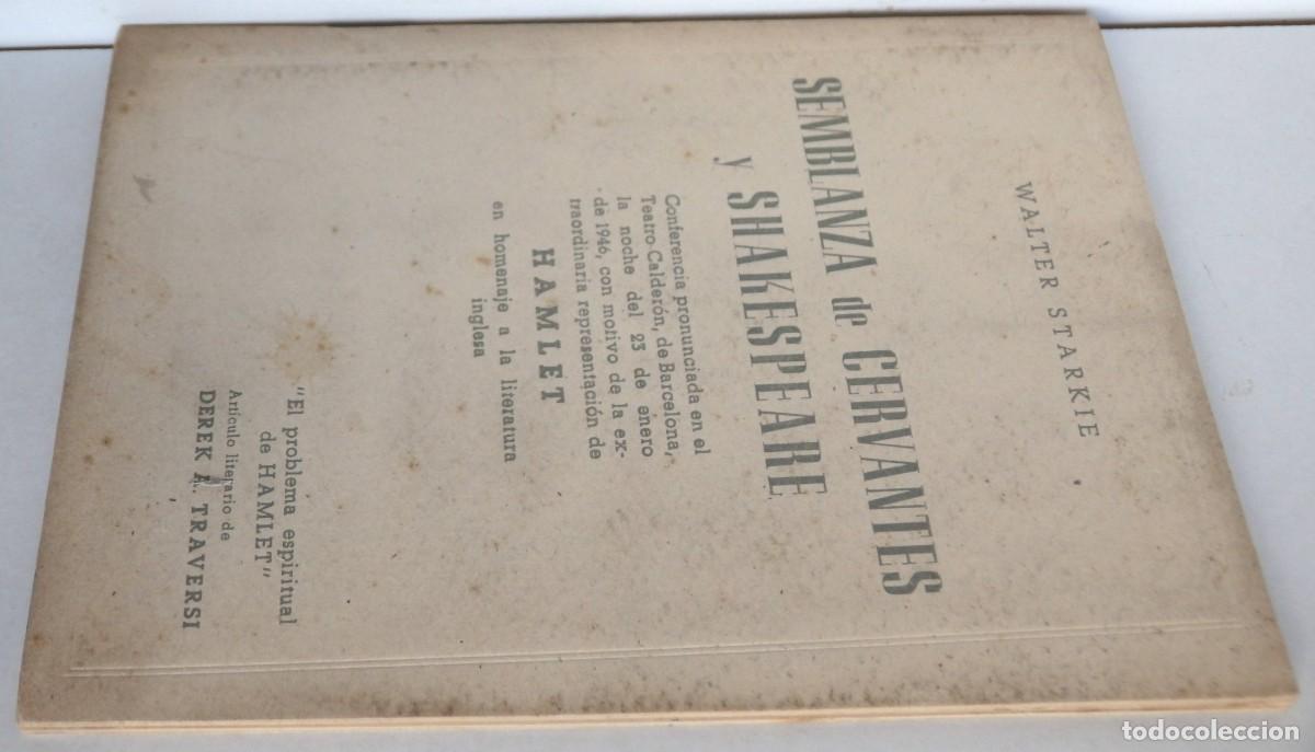 Libros de segunda mano: Walter STARKIE - Semblanza de cervantes y Shakespeare - Foto 2