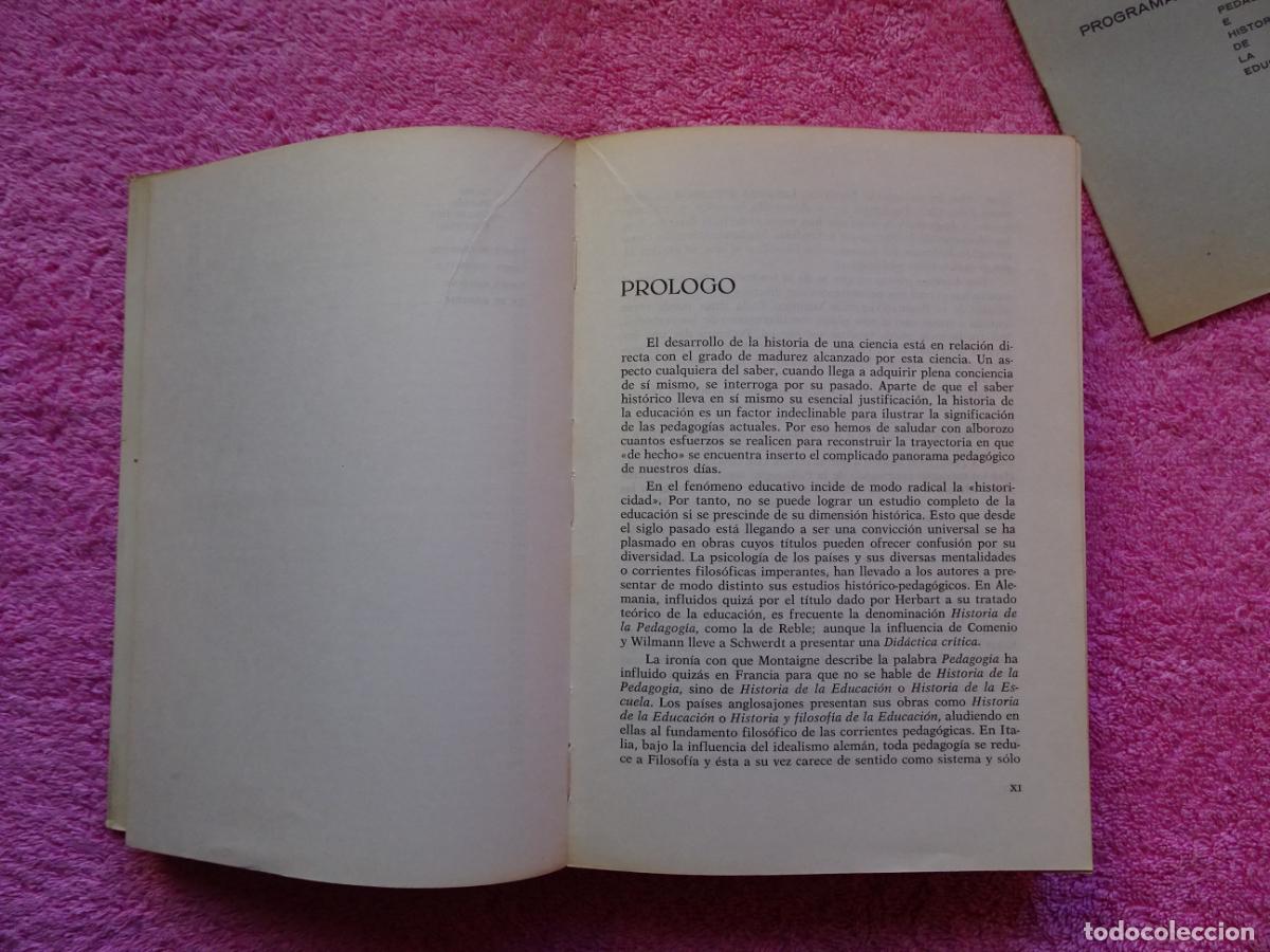 Libros de segunda mano: historia de la educaci&oacute;n jes&uacute;s llopis 1969 edici&oacute;n 1&ordf; con librito de programa - Foto 8