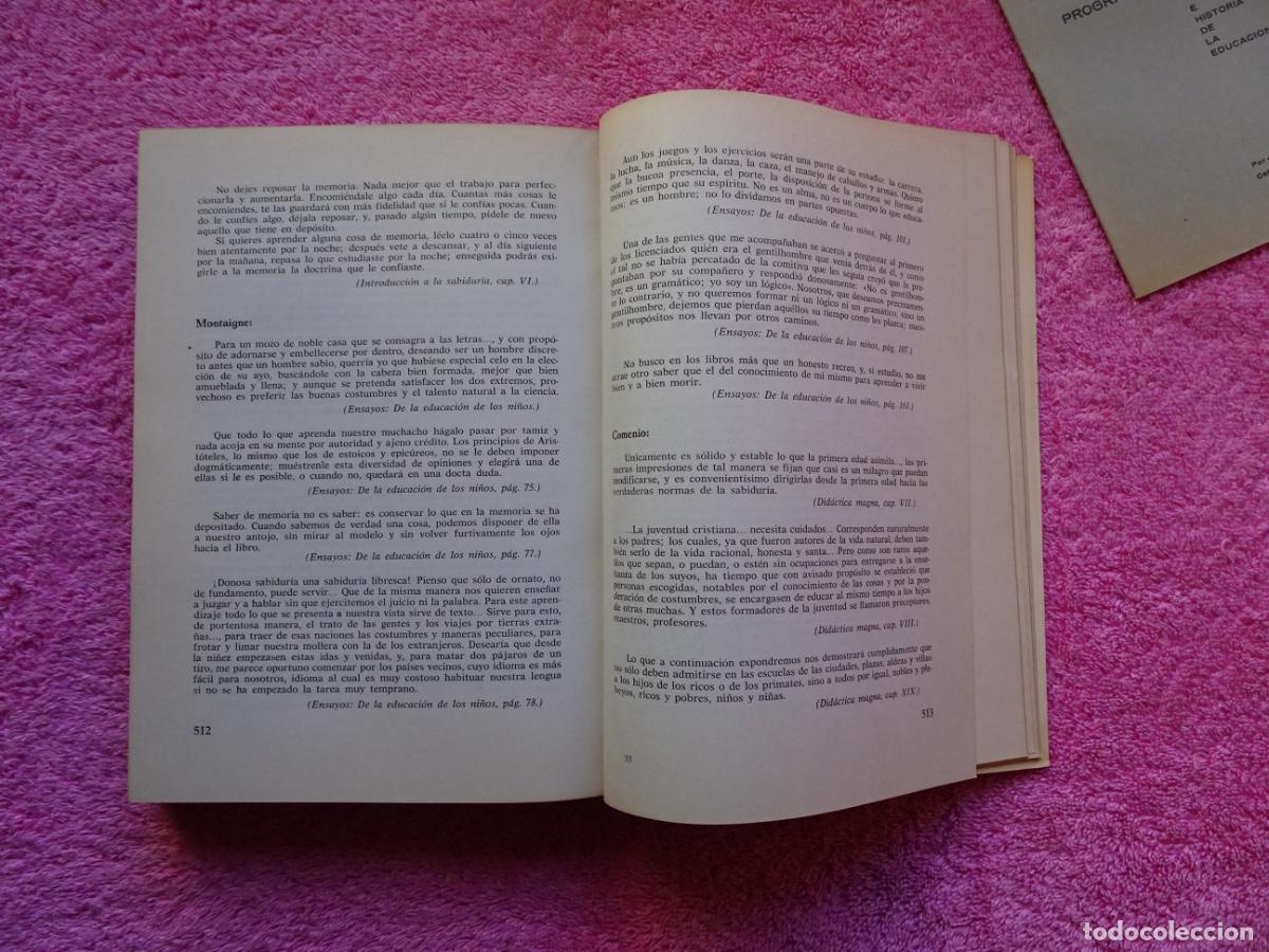 Libros de segunda mano: historia de la educaci&oacute;n jes&uacute;s llopis 1969 edici&oacute;n 1&ordf; con librito de programa - Foto 15