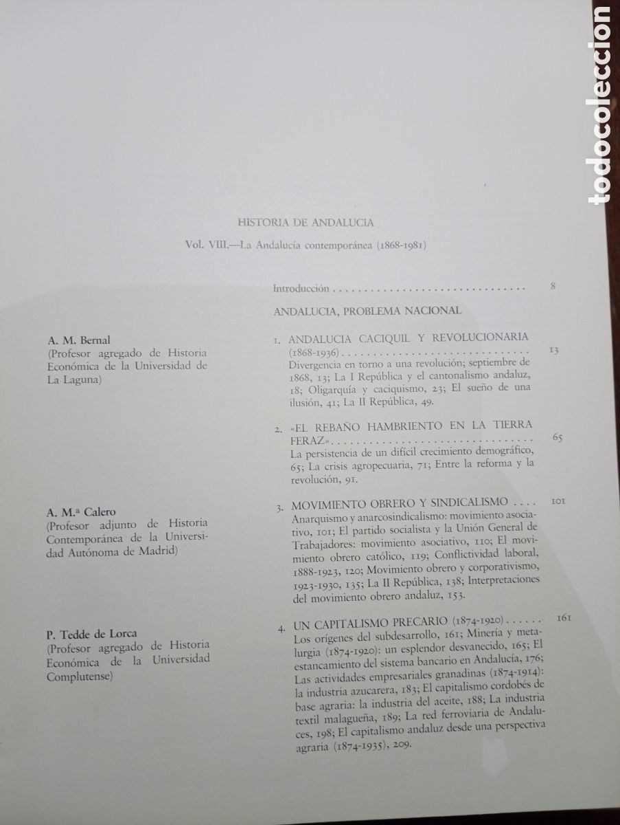 Libros de segunda mano: HISTORIA DE ANDALUCIA. 8 TOMOS COMPLETA - Foto 2