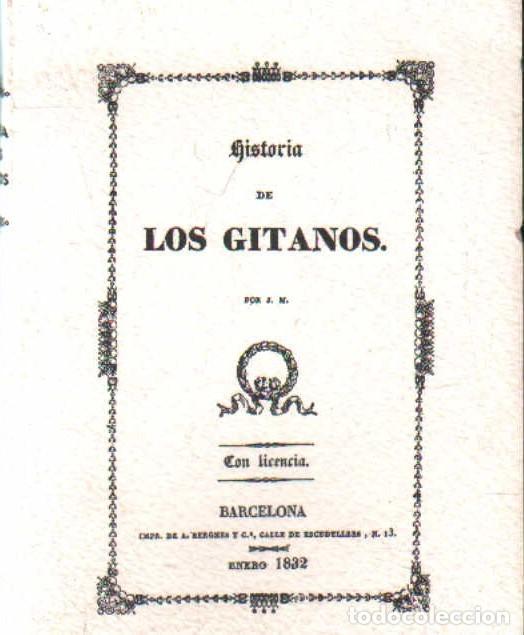 Libros de segunda mano: HISTORIA DE LOS GITANOS. J. M. A-FACSIMIL-311 - Foto 1