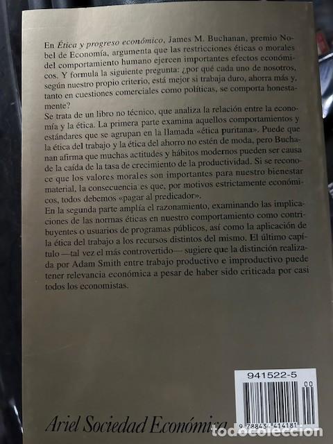 Libros de segunda mano: &Eacute;tica y progreso econ&oacute;mico -James M. Buchanan- - Foto 2