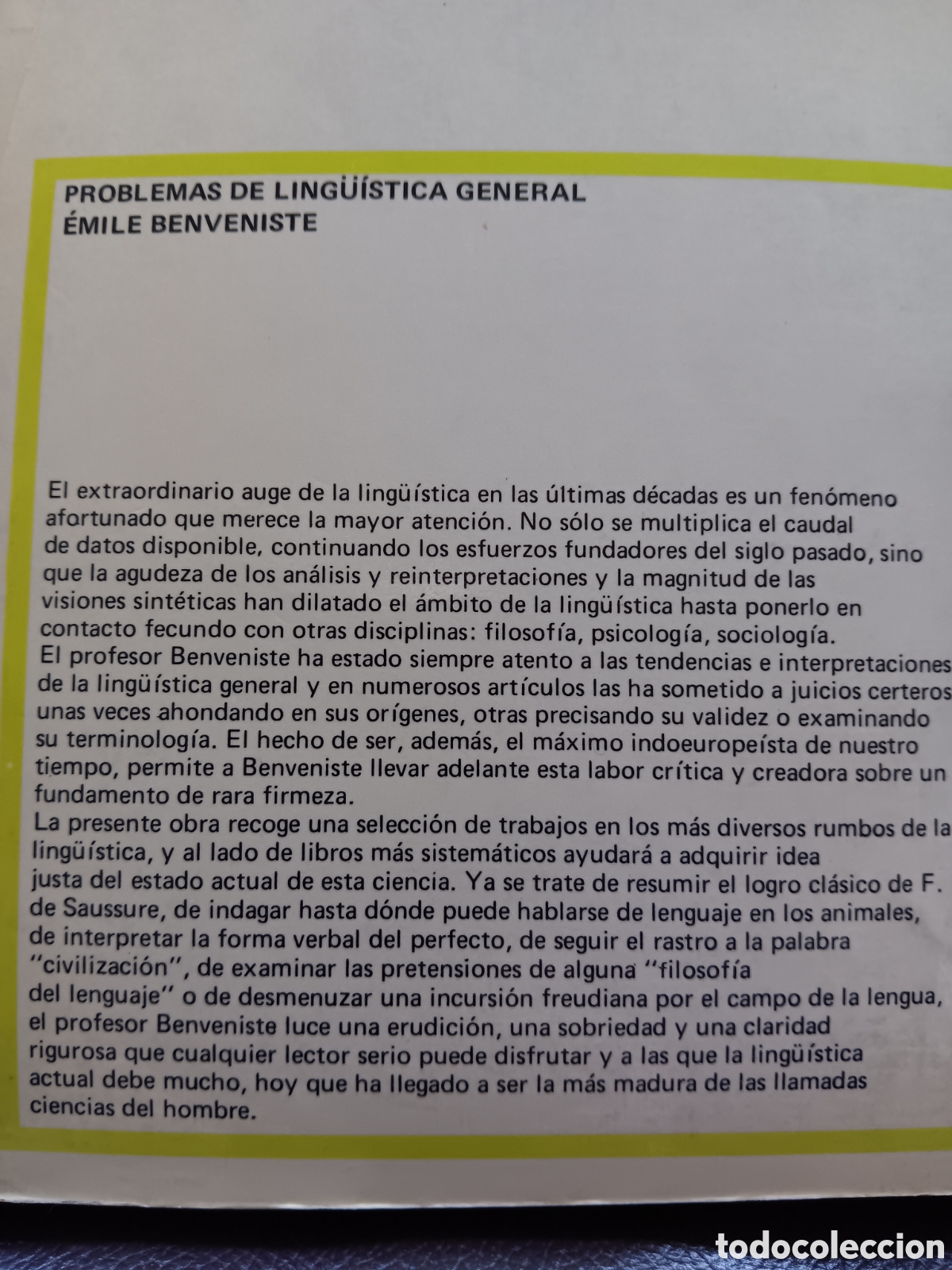 Libros de segunda mano: &Eacute;mile Benveniste. Problemas de ling&uuml;&iacute;stica general - Foto 3