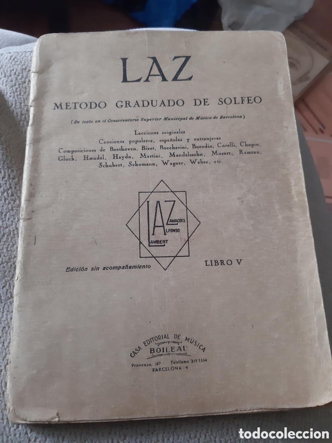 Libros de segunda mano: LAZ - METODO GRADUADO DE SOLFEO - LIBRO 5 - 1941 - Foto 1