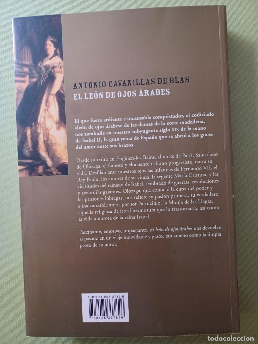 Libros de segunda mano: El le&oacute;n de ojos &aacute;rabes. Antonio Cavanillas de Blas - Foto 2