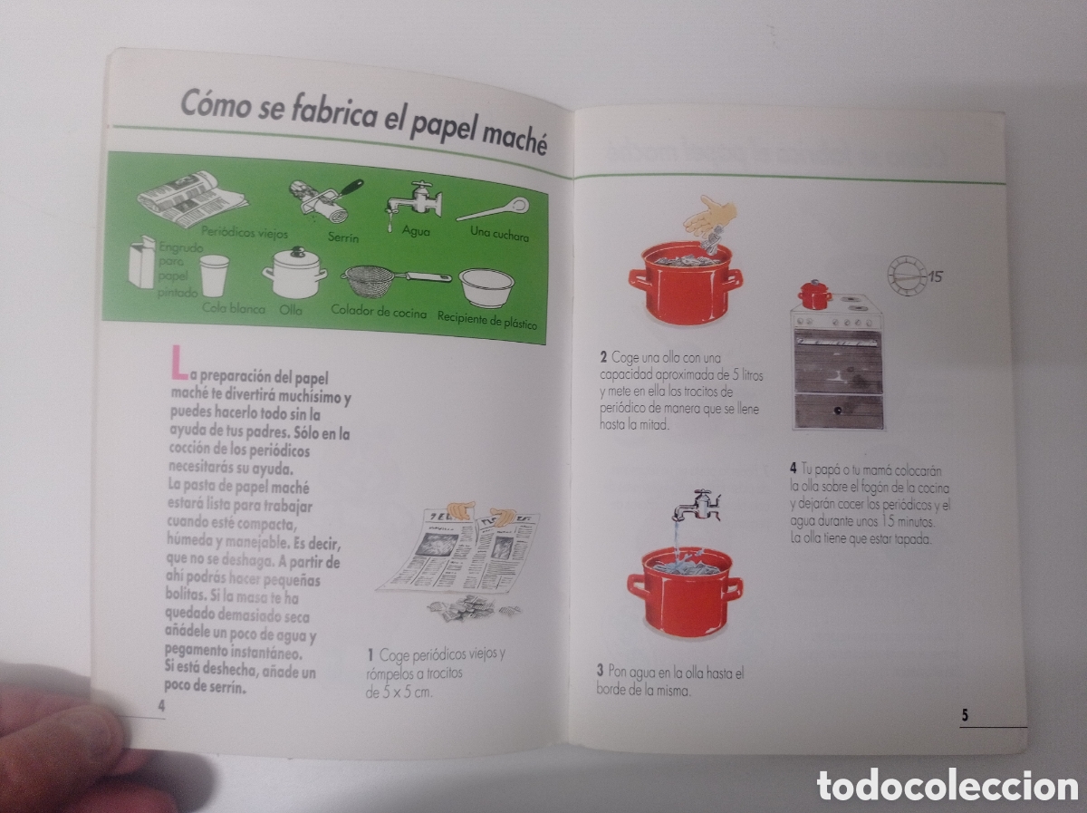 Libros de segunda mano: MU&Ntilde;ECOS CON PAPEL MACHE, HOBBY INFANTIL, ESTADO ACEPTABLE - Foto 4