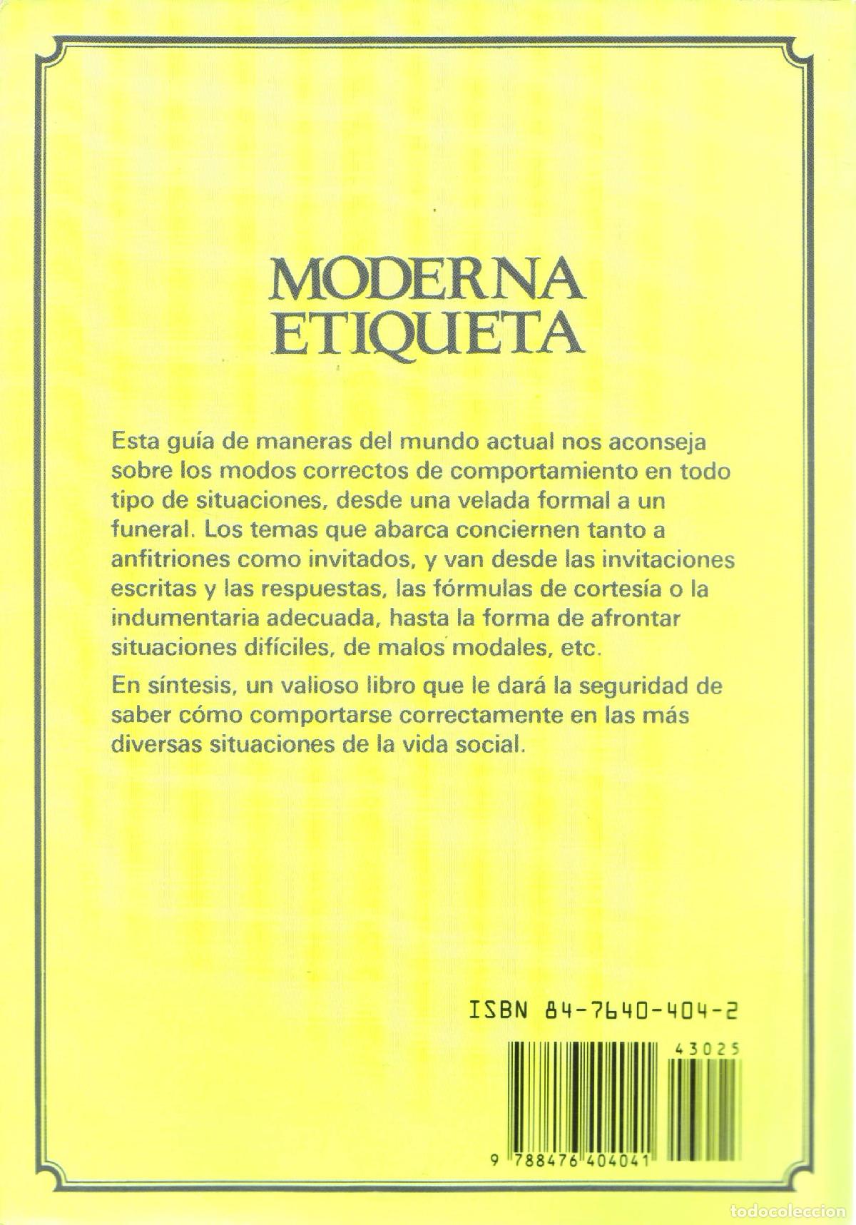 Libros de segunda mano: Moderna etiqueta - Gilgallon, Barbara - Foto 2