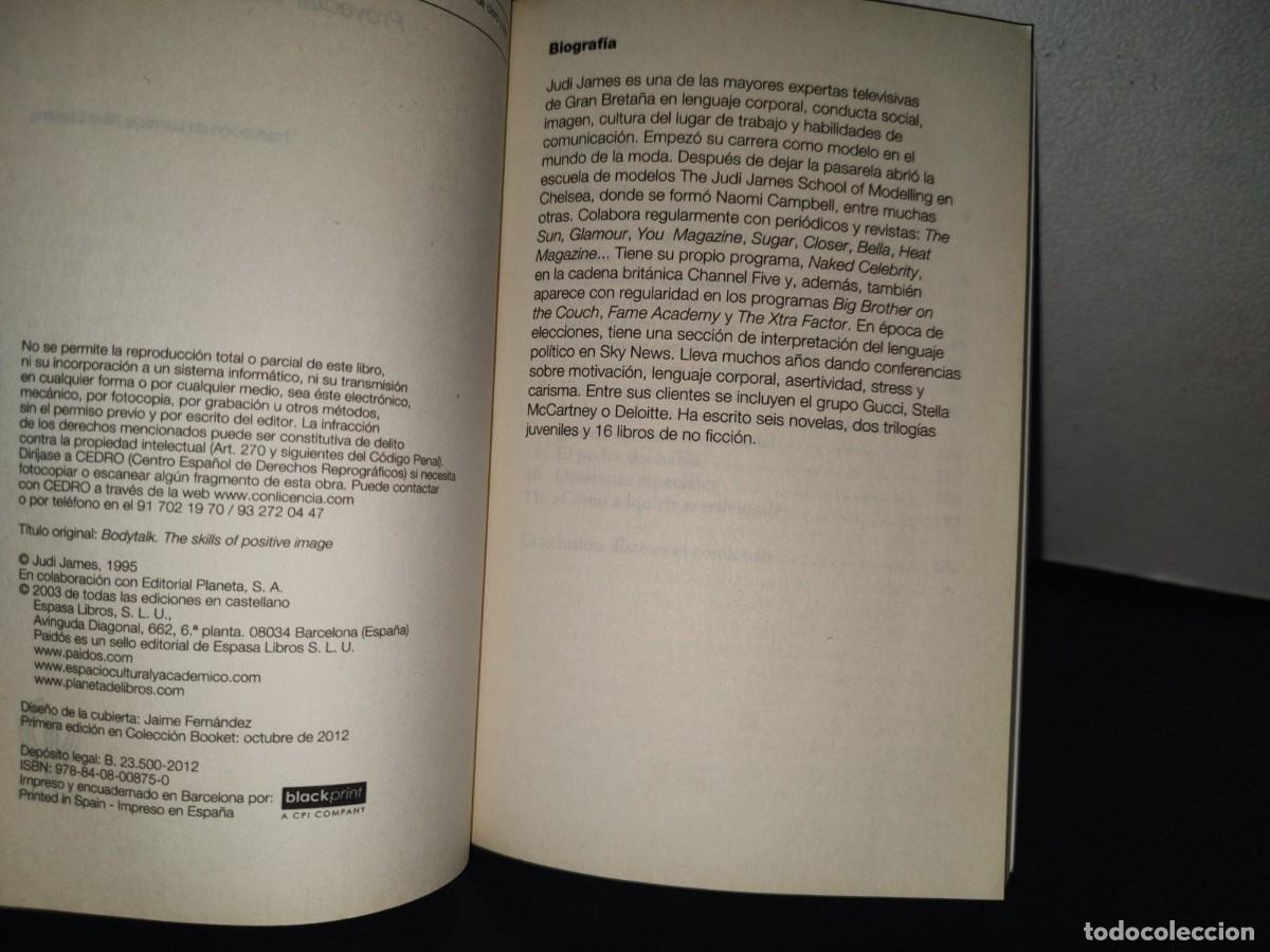 Libros de segunda mano: 97- EL LENGUAJE CORPORAL - JUDI JAMES - Foto 4