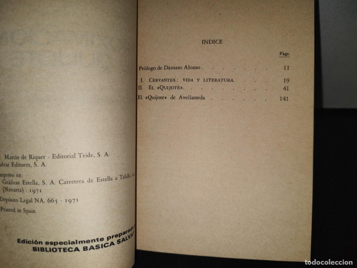 Libros de segunda mano: 98- APROXIMACI&Oacute;N AL QUIJOTE - MARTIN DE RIQUER - Foto 4