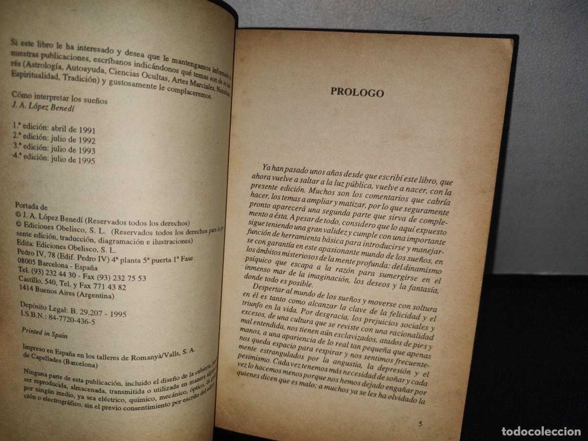 Libros de segunda mano: 98- C&Oacute;MO INTERPRETAR LOS SUE&Ntilde;OS - A. L&Oacute;PEZ BENEDI - EDICIONES OBELISCO - Foto 6