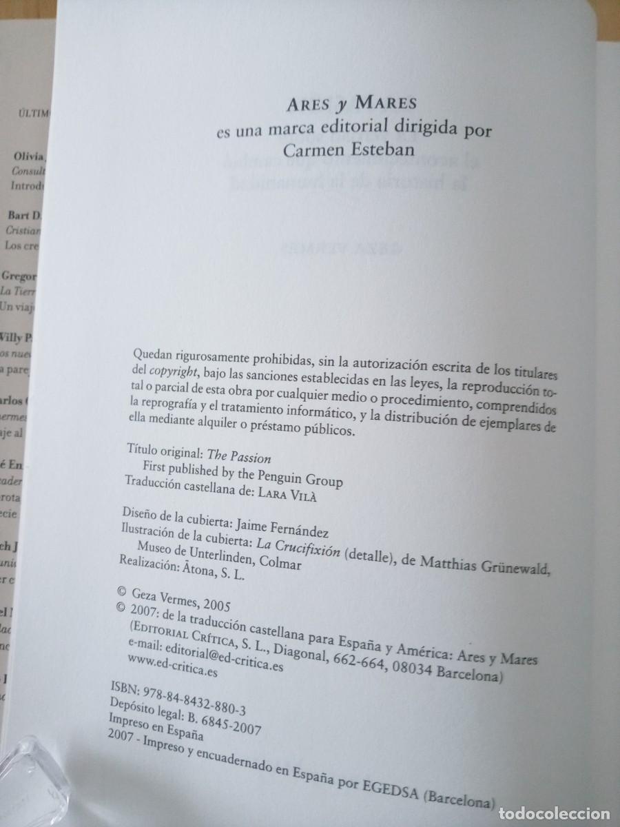 Libros de segunda mano: GEZA VERMES LA PASION - Foto 5