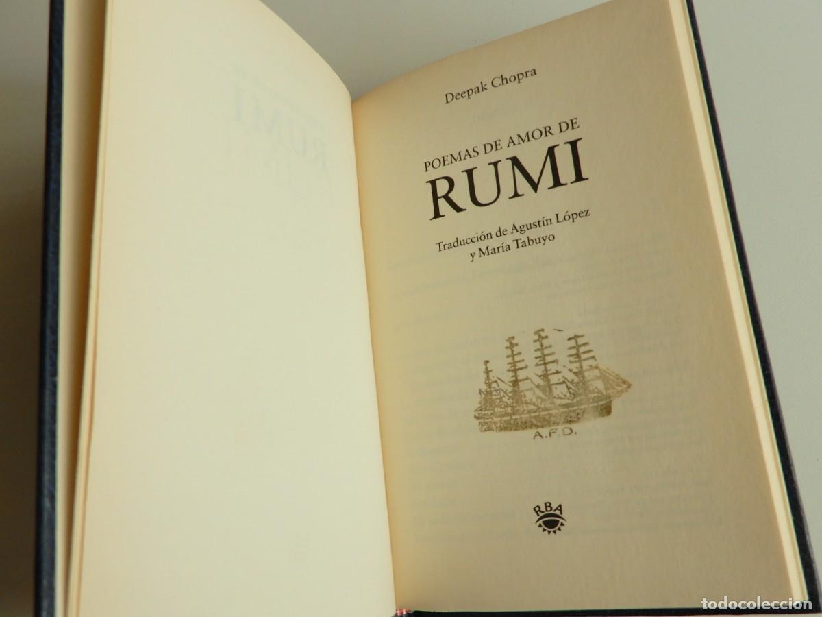 Libros de segunda mano: POEMAS DE AMOR DE RUMI - DEEPAK CHOPRA - RBA, 1998, REENCUADERNADO - Foto 2