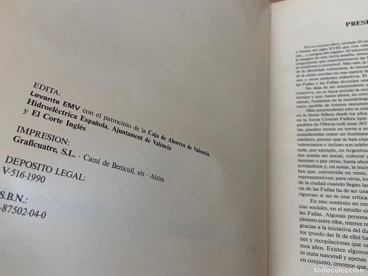 Libros de segunda mano: HISTORIA DE LAS FALLAS - LEVANTE EMV - 1990 - Foto 3