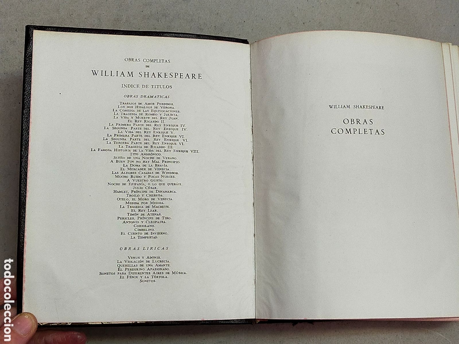 Libros de segunda mano: OBRAS COMPLETAS WILLIAM SHAKESPEARE. AGUILAR. MADRID 1961. - Foto 4