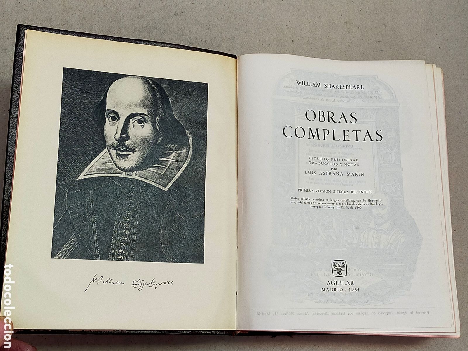 Libros de segunda mano: OBRAS COMPLETAS WILLIAM SHAKESPEARE. AGUILAR. MADRID 1961. - Foto 5