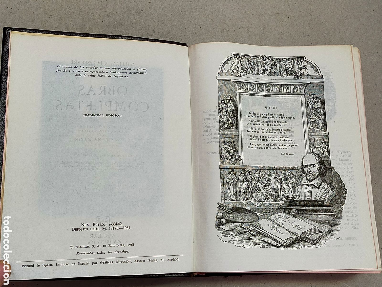 Libros de segunda mano: OBRAS COMPLETAS WILLIAM SHAKESPEARE. AGUILAR. MADRID 1961. - Foto 6