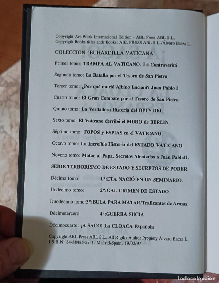 Libros de segunda mano: LIBRO: A SACO. LA CLOACA ESPA&Ntilde;OLA. - Foto 2