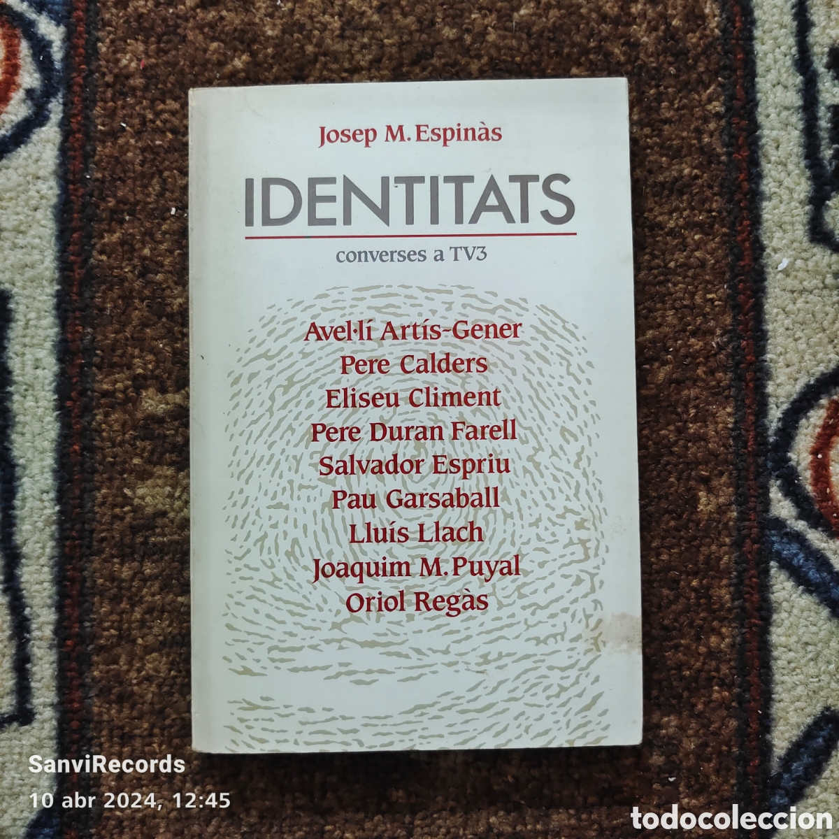 Libros de segunda mano: IDENTITATS, CONVERSES A TV3 (JOSEP M. ESPIN&Agrave;S) - Foto 1