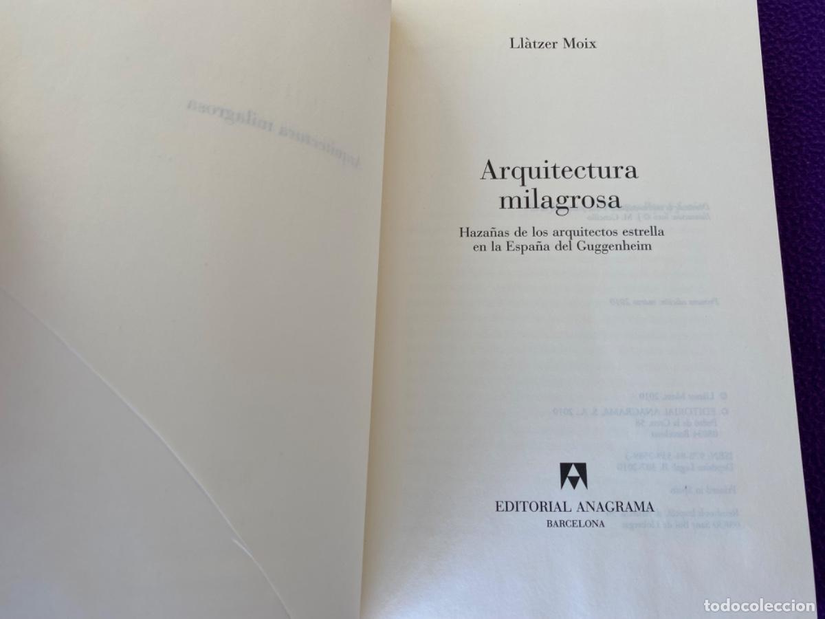 Libros de segunda mano: ARQUITECTURA MILAGROSA, Llatzer Moix - Foto 5