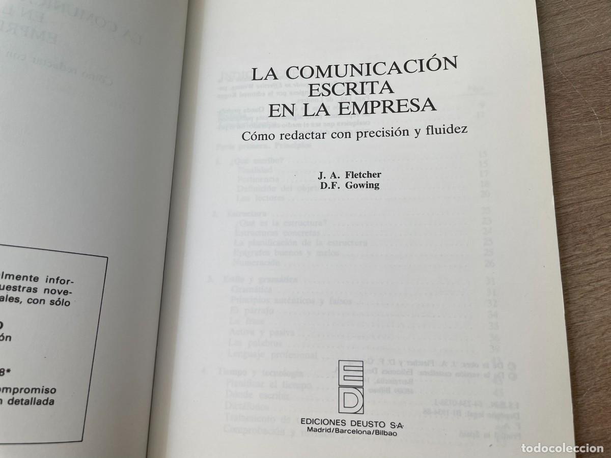 Libros de segunda mano: LA COMUNICACI&Oacute;N ESCRITA EN LA EMPRESA COMO REDACTAR CON PRECISI&Oacute;N Y FLUIDEZ - Foto 2