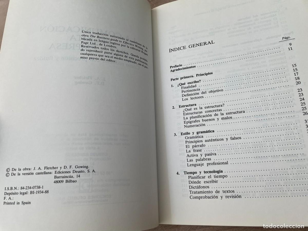Libros de segunda mano: LA COMUNICACI&Oacute;N ESCRITA EN LA EMPRESA COMO REDACTAR CON PRECISI&Oacute;N Y FLUIDEZ - Foto 3