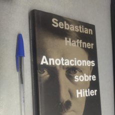 Libros de segunda mano: ANOTACIONES SOBRE HITLER / SEBASTIAN HAFFNER / CÍRCULO DE LECTORES