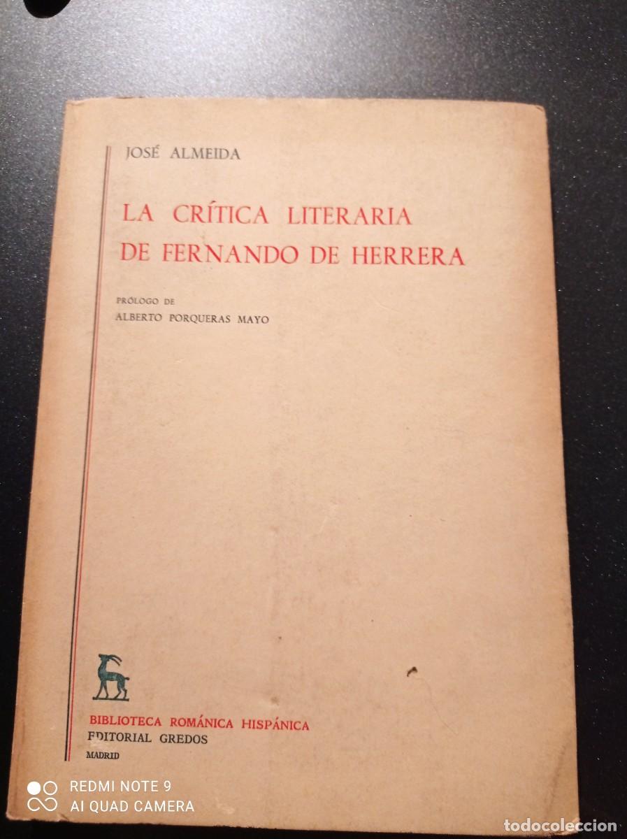 Libros de segunda mano: La cr&iacute;tica literaria de Fernando de Herrera