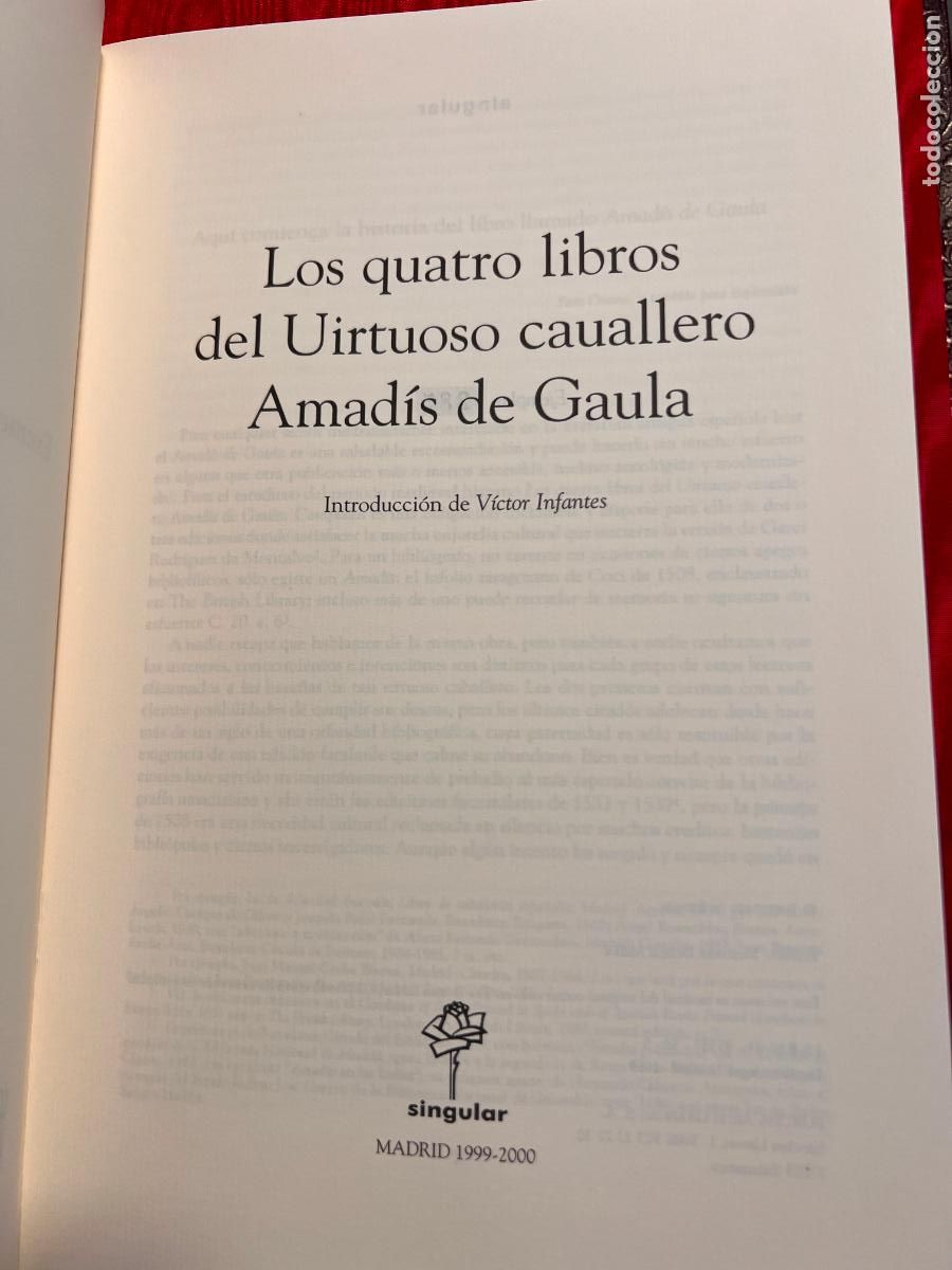 Libros de segunda mano: Amad&iacute;s de Gaula , Facs&iacute;mil . edici&oacute;n limitada y justificada , a&ntilde;o 1999 - Foto 2