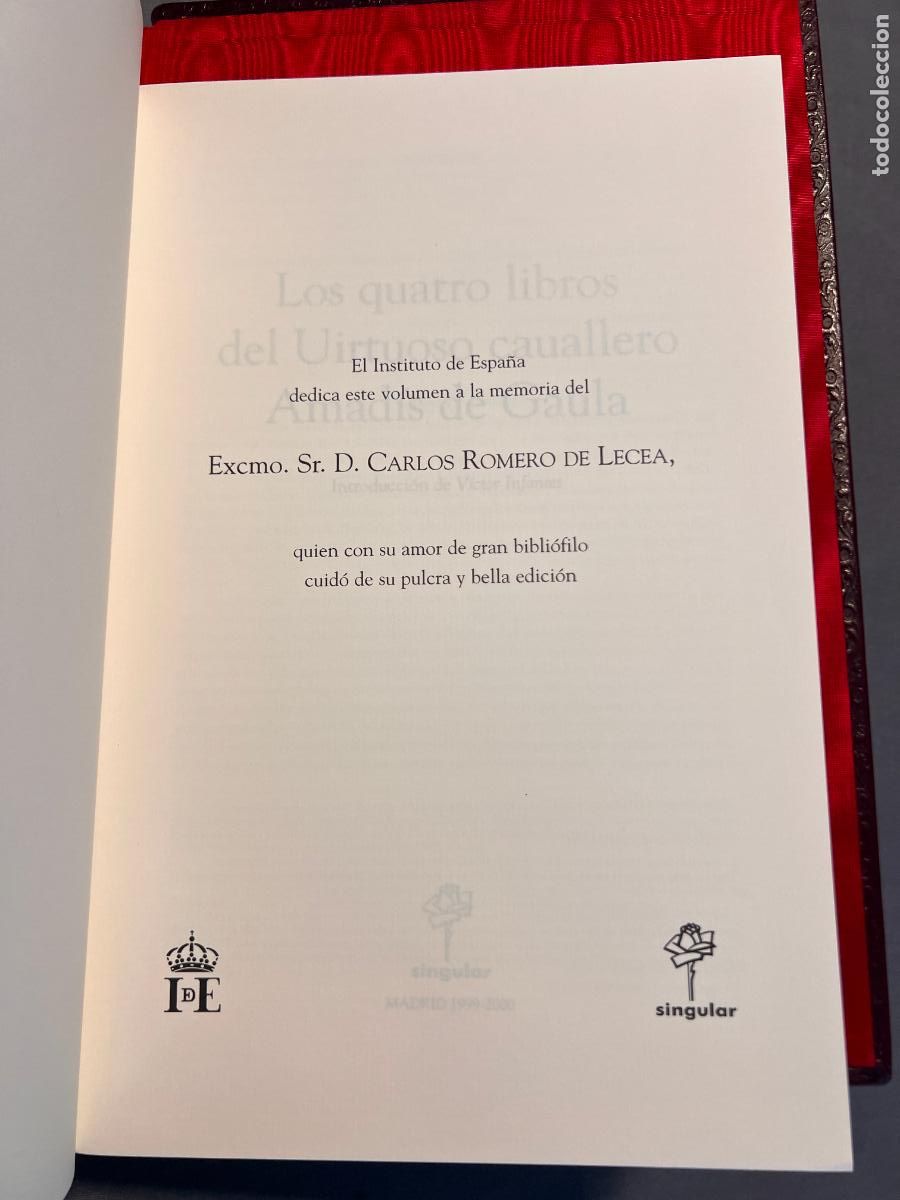 Libros de segunda mano: Amad&iacute;s de Gaula , Facs&iacute;mil . edici&oacute;n limitada y justificada , a&ntilde;o 1999 - Foto 3