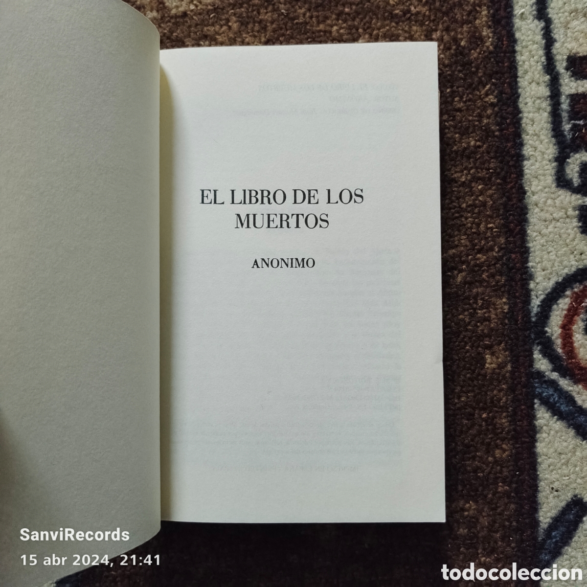 Libros de segunda mano: EL LIBRO DE LOS MUERTOS (AN&Oacute;NIMO) (M.E. EDITORES S.L.) - Foto 2