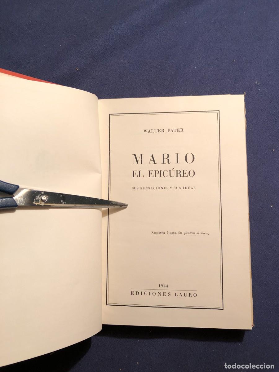 Libros de segunda mano: WALTER PATER : - MARIO EL EPICUREO - (1944) - Foto 2