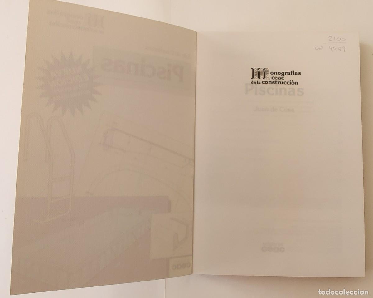 Libros de segunda mano: Libro. Piscinas. De Juan de Cusa Ramos. Nueva edicion totalmente actualizada. - Foto 2