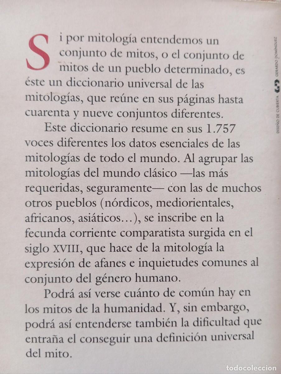 Libros de segunda mano: DICCIONARIO DE LA MITOLOGIA MUNDIAL EDAF - Foto 2