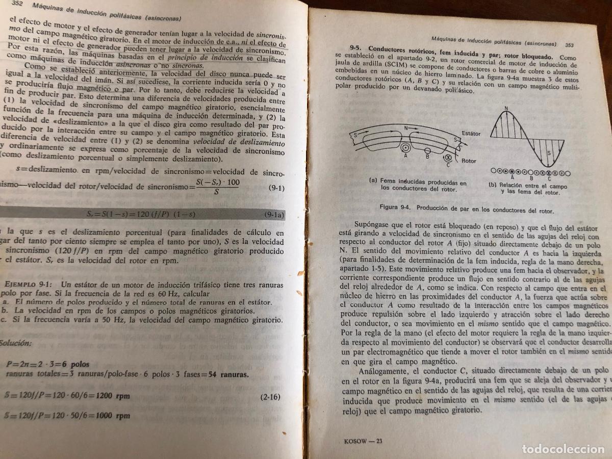 Libros de segunda mano: M&Aacute;QUINAS EL&Eacute;CTRICAS Y TRANSFORMADORES. I. L. KOSOW. 1978 - Foto 5