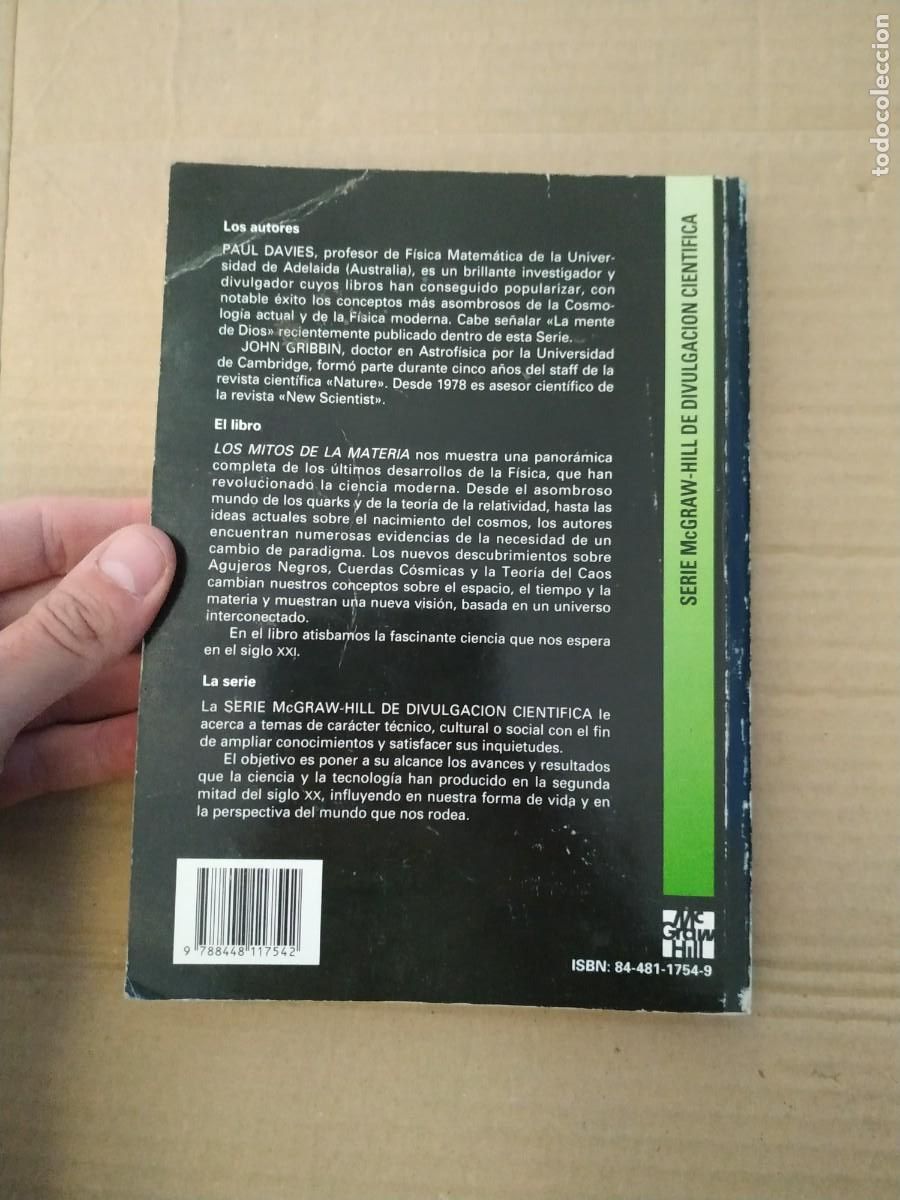 Libros de segunda mano: Los mitos de la materia - Paul Davies y John Gribbin - Foto 2