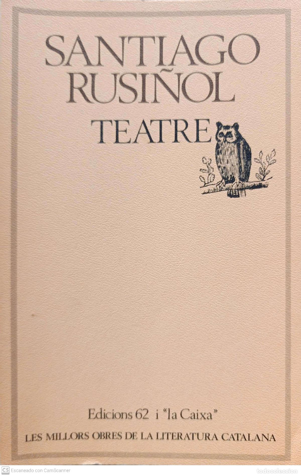 Libros de segunda mano: Teatre - Santiago Rusi&ntilde;ol - Foto 1