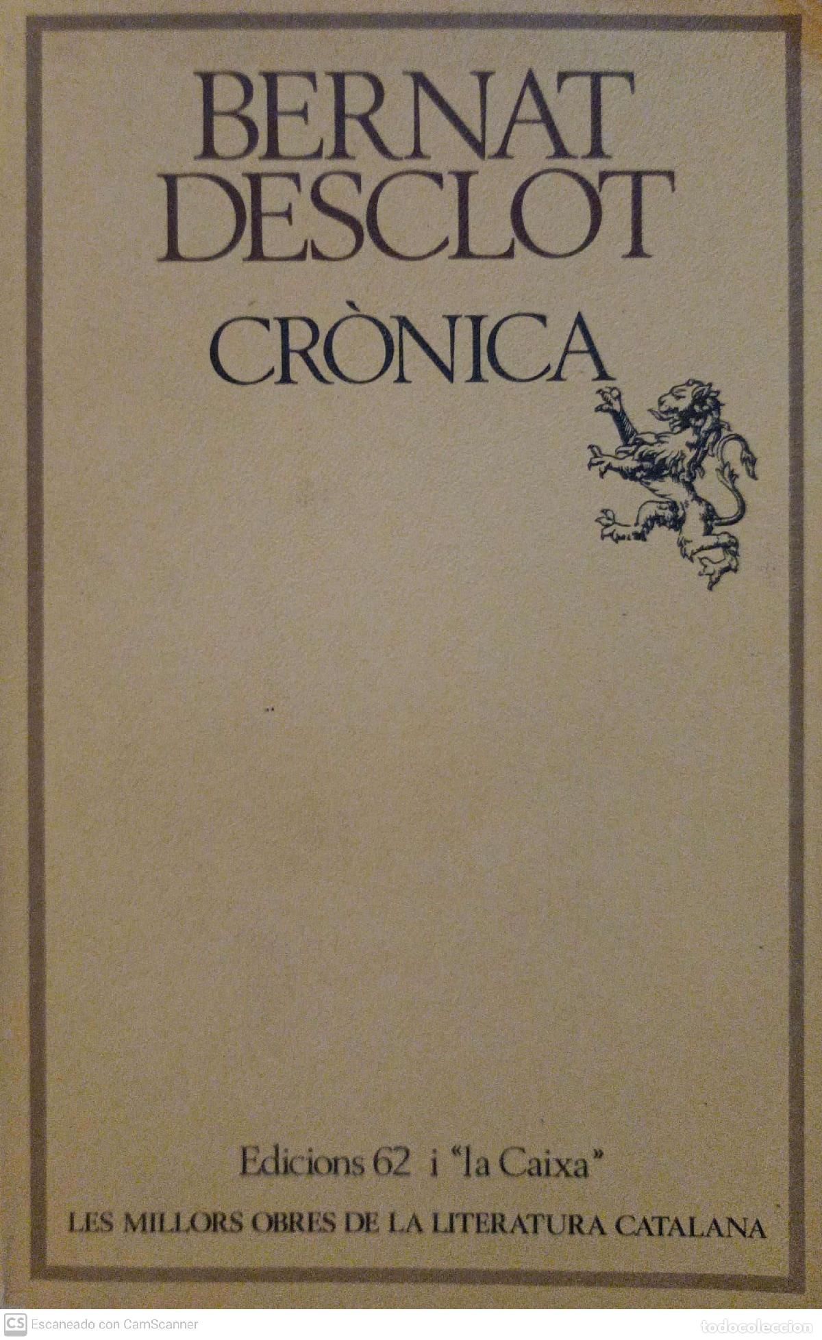 Libros de segunda mano: C&ograve;nica - Bernat Desclot - Foto 1
