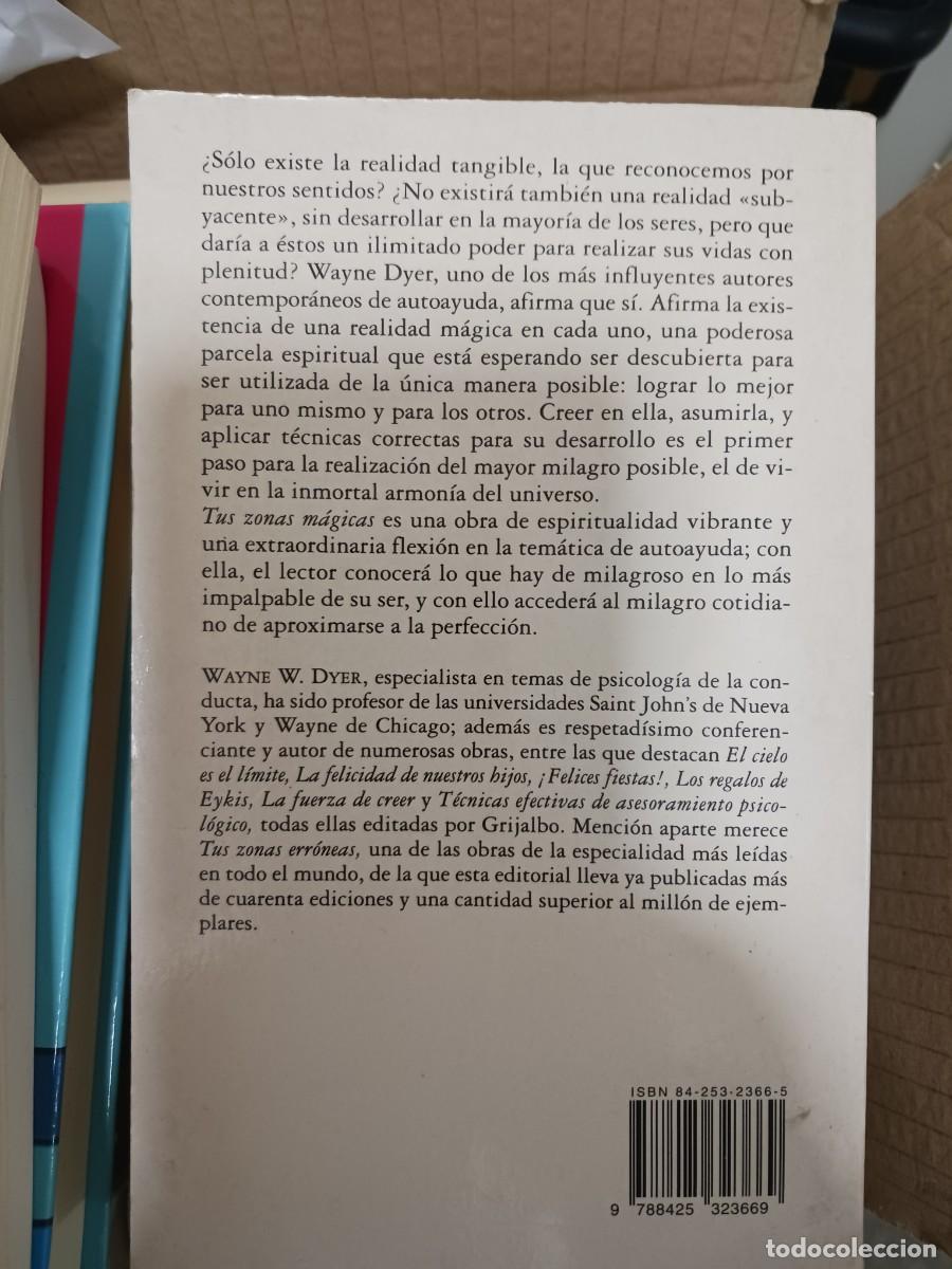 Libros de segunda mano: TUS ZONAS MAGICAS Dr. Wayne W. Dyer. Autoayuda Psicologia - Foto 2