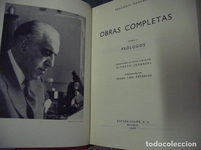 Libros de segunda mano: Obras completas de Gregorio Mara&ntilde;&oacute;n (completa 10 tomos) Ed. Espasa-Calpe - Foto 6