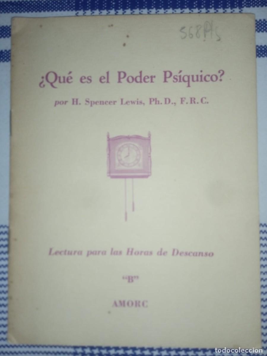 Libros de segunda mano: Rosacruces.&iquest;Que es el poder psiquico?AMORC - Foto 1