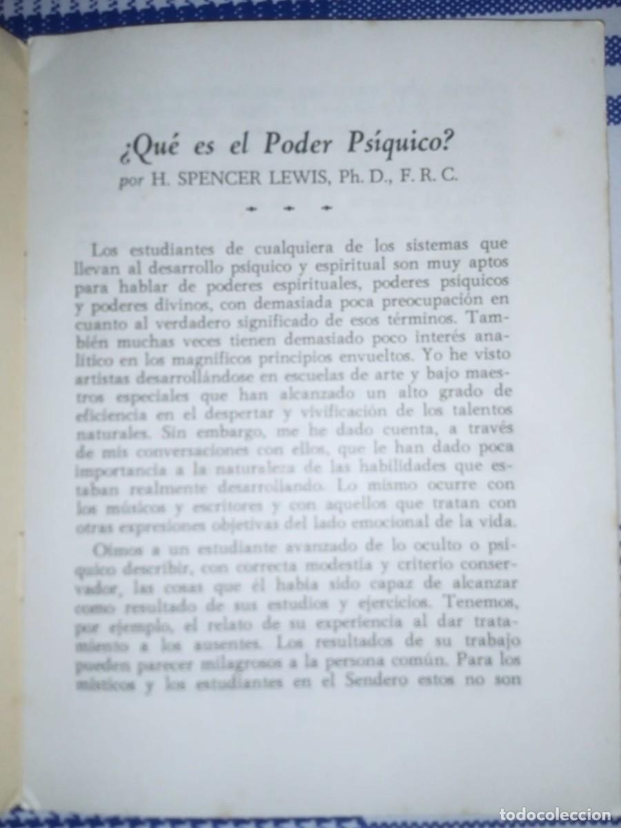 Libros de segunda mano: Rosacruces.&iquest;Que es el poder psiquico?AMORC - Foto 3
