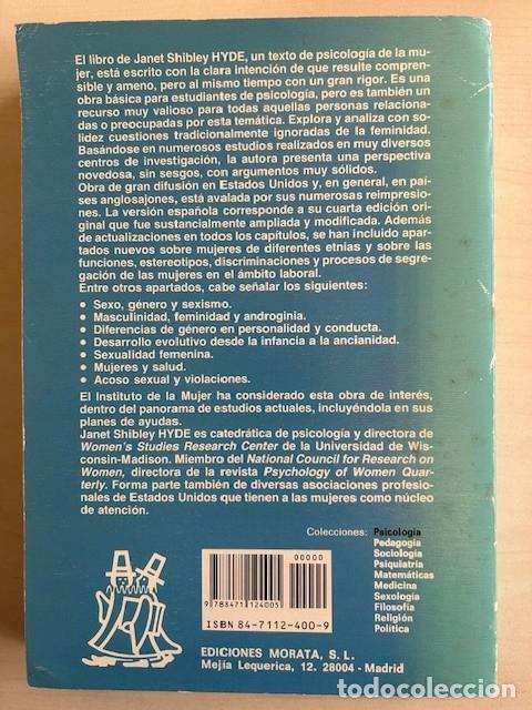 Libros de segunda mano: Psicolog&iacute;a de la mujer -Janet S.Hyde- - Foto 2