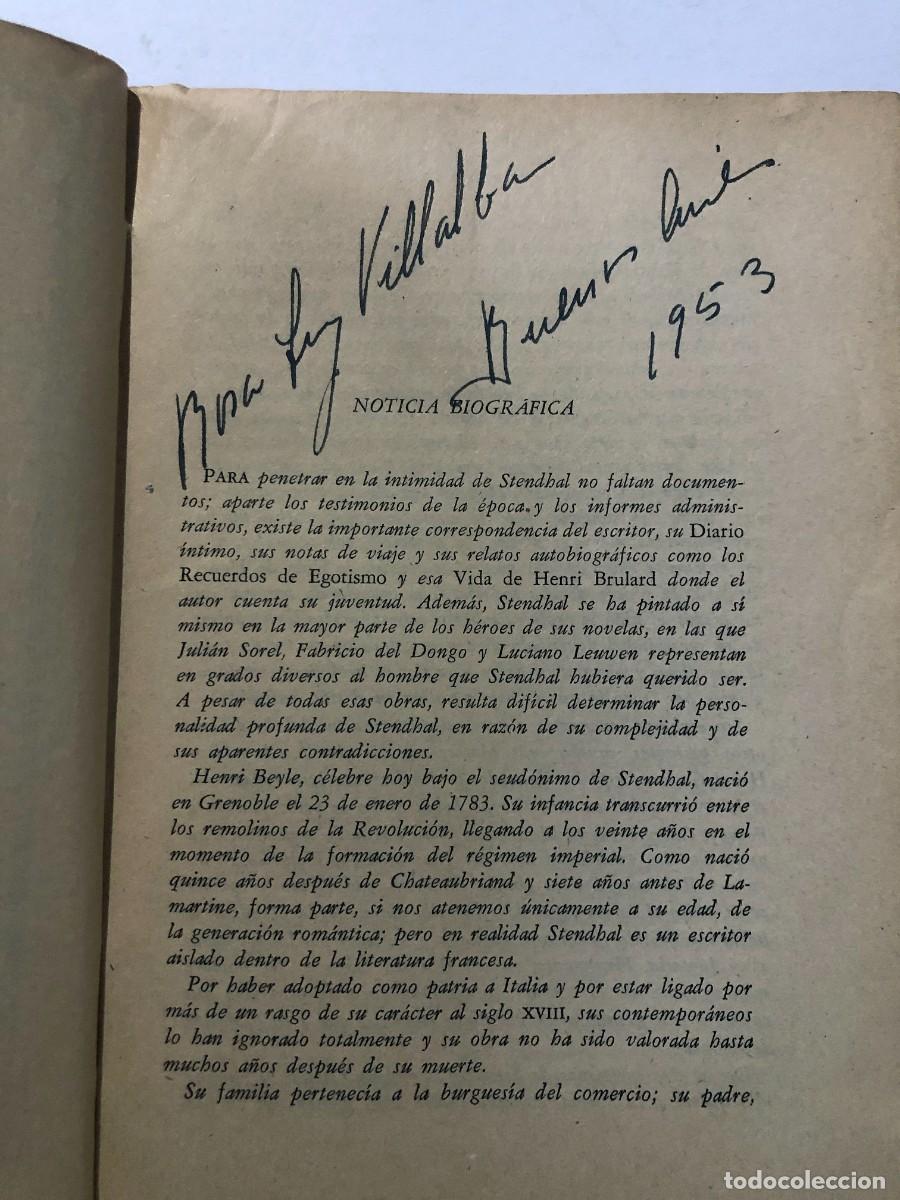 Libros de segunda mano: OBRAS SELECTAS / STENDHAL / ED. ATENEO 1952 - BUENOS AIRES - Foto 3