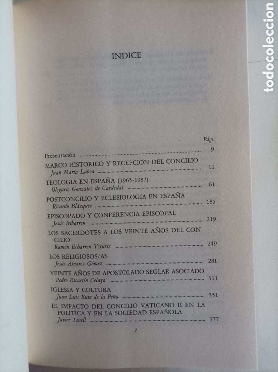 Libros de segunda mano: El Postconcilio en Espa&ntilde;a. Juan M. Loboa (Ed.) - Foto 4