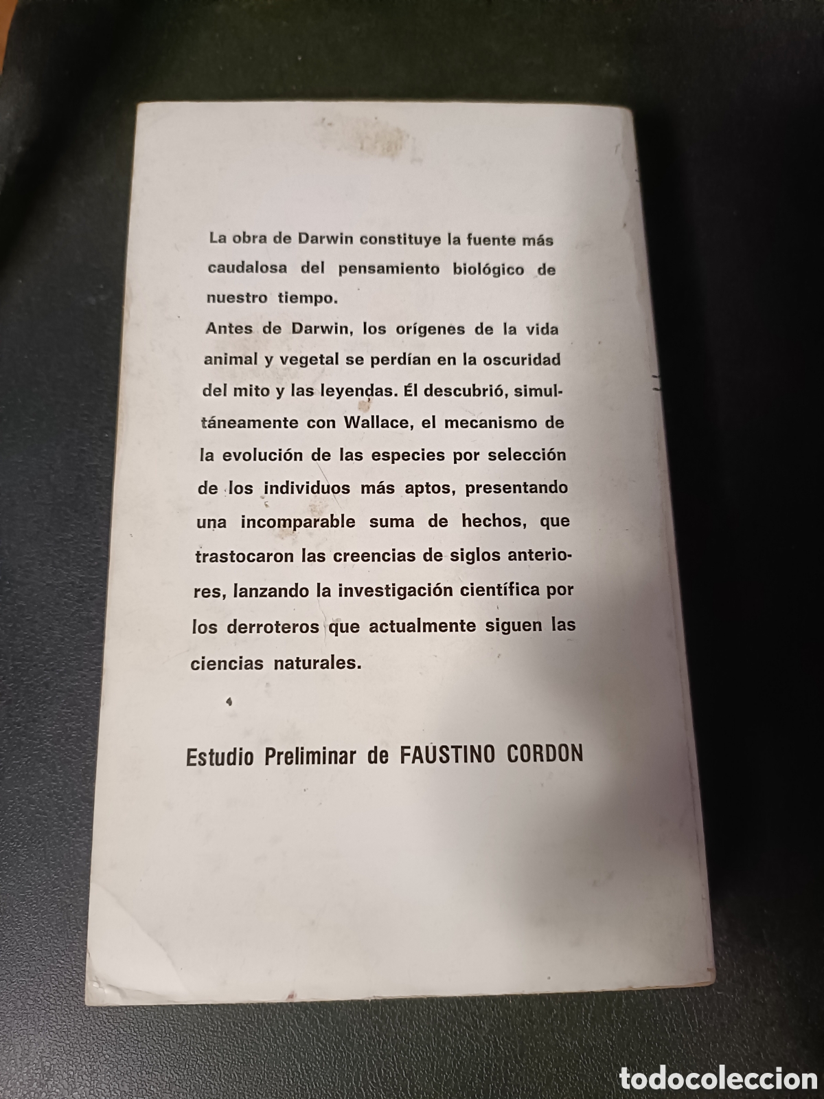 Libros de segunda mano: Libro El Origen de las Especies -Darwin- Biblioteca Edaf (Z1) - Foto 2
