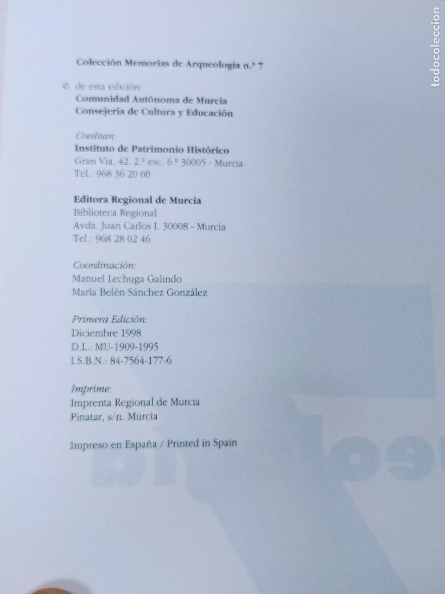 Libros de segunda mano: memorias de arqueolgia 6 murcia - Foto 3