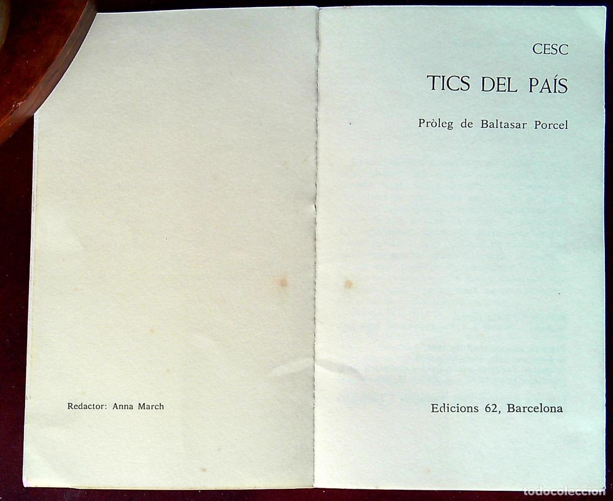Libros de segunda mano: TICS DEL PAIS &ndash; CESC - 1971 - Foto 2