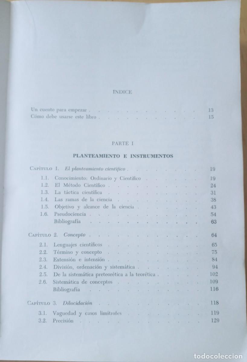 Libros de segunda mano: MARIO BUNGE LA INVESTIGACION CIENTIFICA - Foto 4