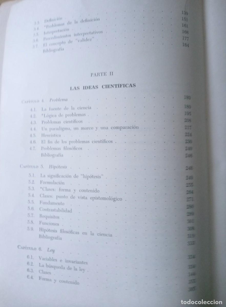 Libros de segunda mano: MARIO BUNGE LA INVESTIGACION CIENTIFICA - Foto 5